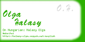 olga halasy business card